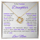 Moms Daughter - My Sunshine - Love Knot Necklace