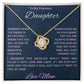 Moms Daughter - My Sunshine - Love Knot Necklace