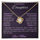 Moms Daughter - My Sunshine - Love Knot Necklace