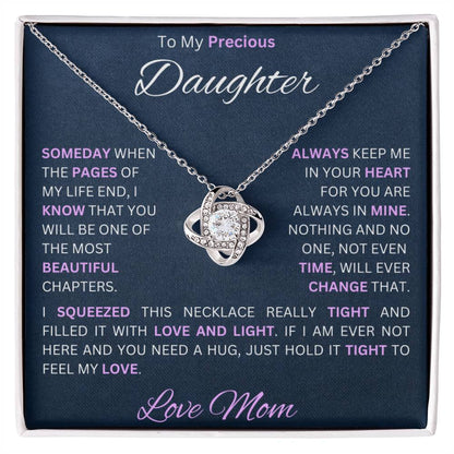 Moms Daughter - My Sunshine - Love Knot Necklace