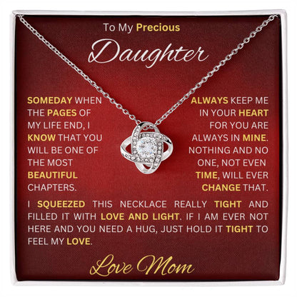 Moms Daughter - My Sunshine - Love Knot Necklace