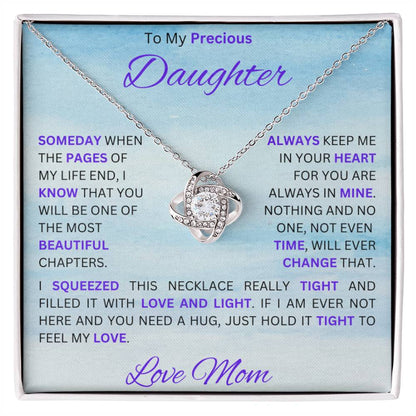 Moms Daughter - My Sunshine - Love Knot Necklace