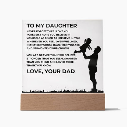 To My Daughter | Straighten Your Crown | LED Lamp