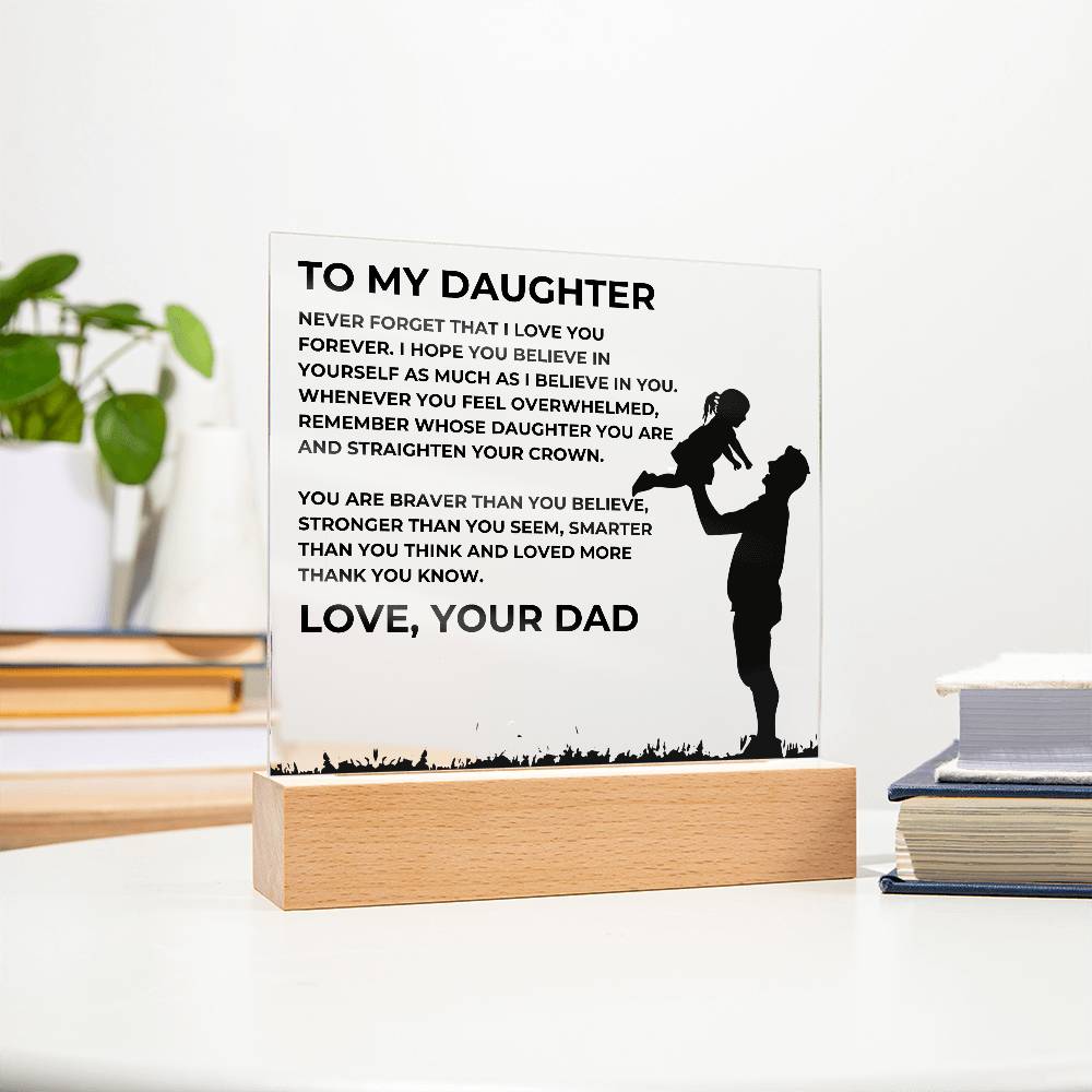 To My Daughter | Straighten Your Crown | LED Lamp