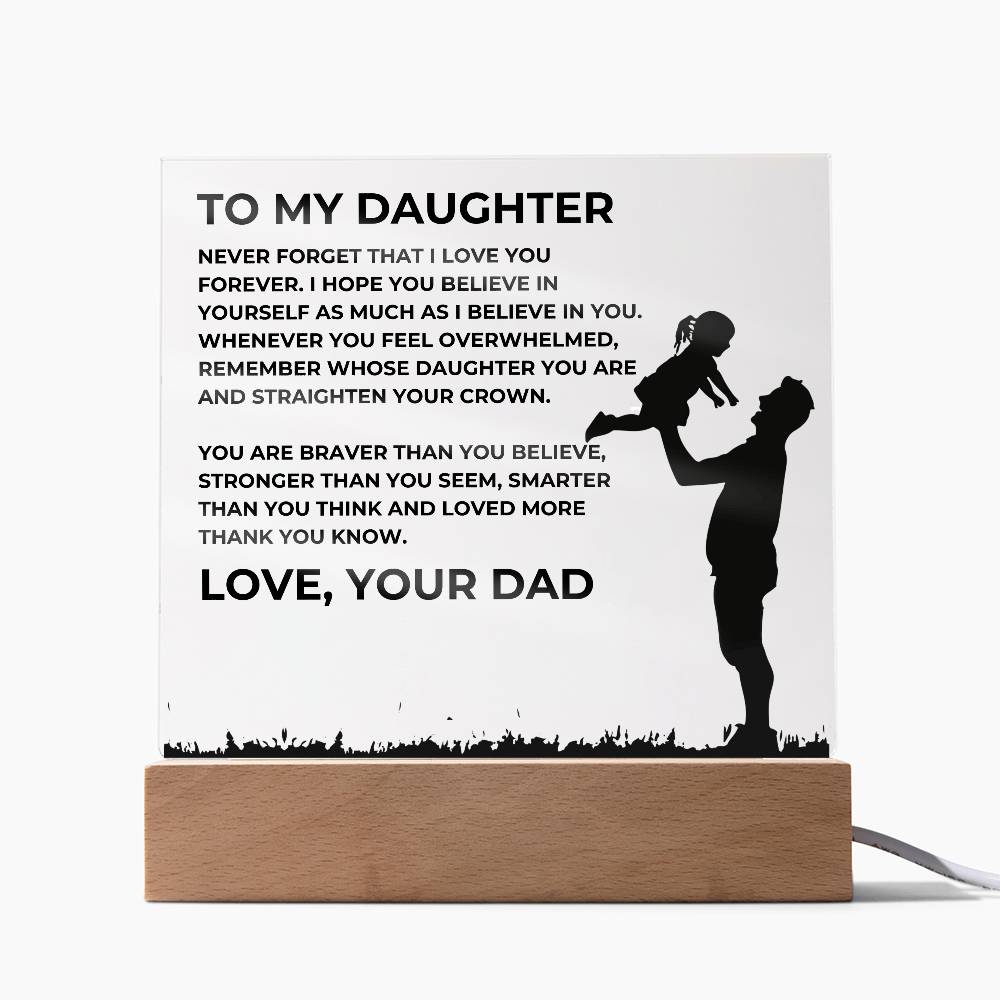 To My Daughter | Straighten Your Crown | LED Lamp